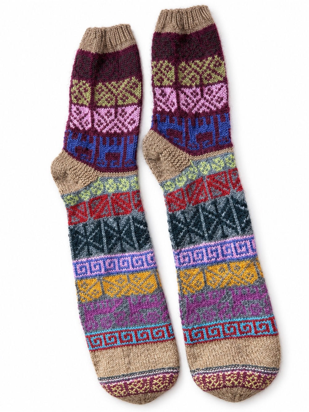 Alpaca wool, Peruvian Patterned Socks